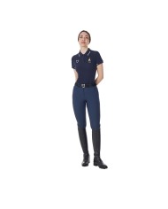 WOMEN S COTTON PIQUET POLO SHIRT SS BUTTONS EQUESTROxFISE