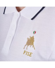 WOMEN S COTTON PIQUET POLO SHIRT SS BUTTONS EQUESTROxFISE