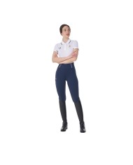 WOMEN S COTTON PIQUET POLO SHIRT SS BUTTONS EQUESTROxFISE