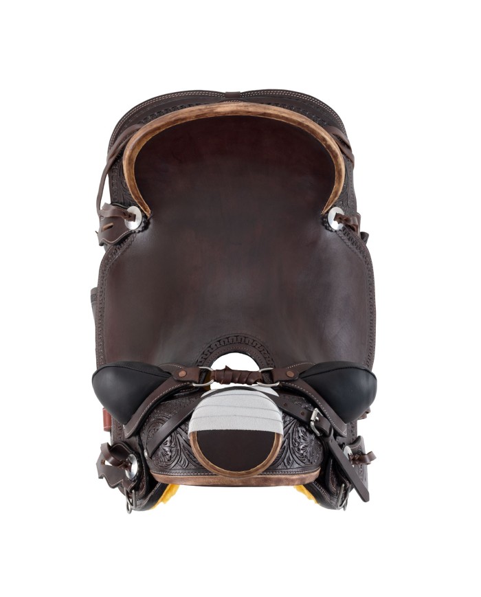WESTERN WADE RANCH FLOWER TOOLING SADDLE