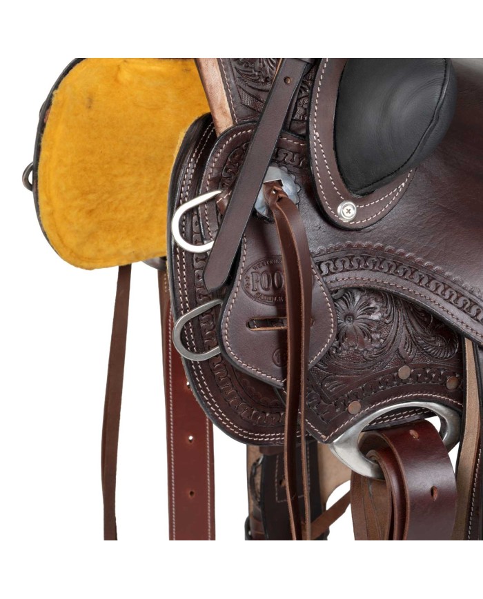 WESTERN WADE RANCH FLOWER TOOLING SADDLE