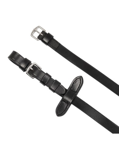 LEATHER REINS WITH MATCHING RUBBER GRIP 5/8