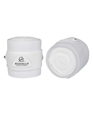 ACAVALLO ELASTIC + FLEECE BANDAGES - SET OF 2 PCS