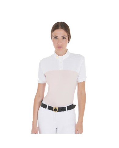 WOMAN POLO SHIRT SS BUTTONS 1/2 MESH