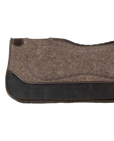 PURE WOOL FELT SADDLE PAD WITH GRAIN WEAR LEATHER REINFORCEMENTS 31X32