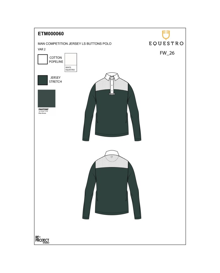 MAN COMPETITION JERSEY LS BUTTONS POLO