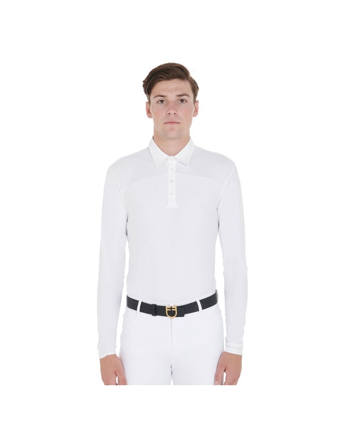 MAN COMPETITION JERSEY LS BUTTONS POLO