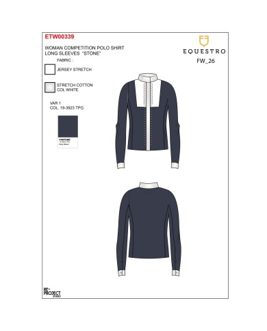 WOMEN S STONES COMPETITION POLO SHIRT LS BUTTONS
