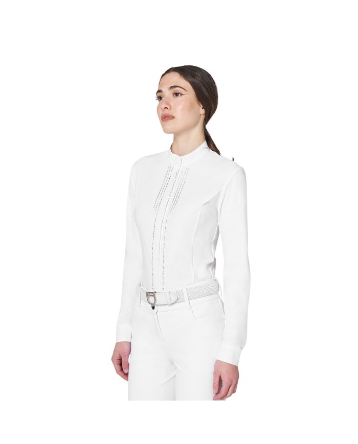 WOMEN S STONES COMPETITION POLO SHIRT LS BUTTONS