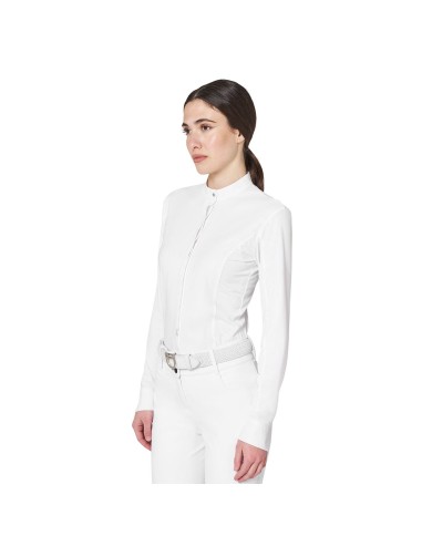 WOMEN S MESH INSERT COMPETITION POLO SHIRT LS BUTTONS
