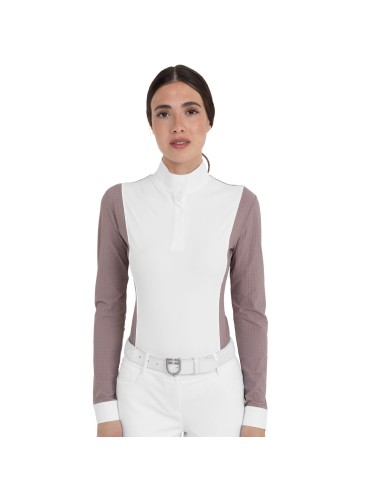 WOMEN S HUNTER COMPETITITION POLO SHIRT LS BUTTONS