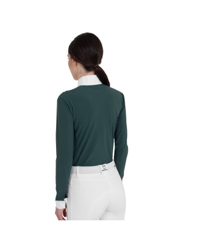 WOMEN S HUNTER COMPETITITION POLO SHIRT LS BUTTONS