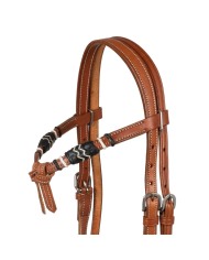 BICOLOR BOSAL SET WITH HORSEHAIR MECATE REINS