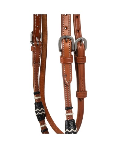 BICOLOR BOSAL SET WITH HORSEHAIR MECATE REINS
