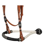 BICOLOR BOSAL SET WITH HORSEHAIR MECATE REINS