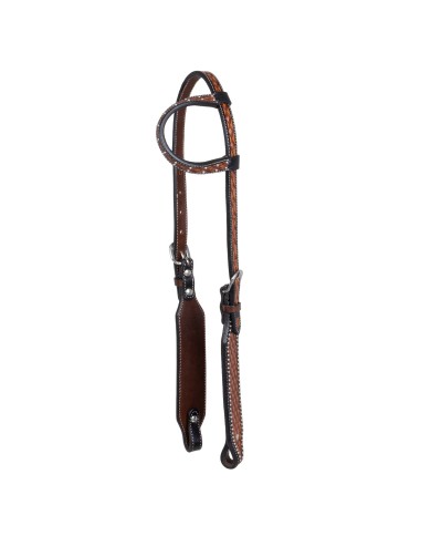 ONE EAR WESTERN BRIDLE WITH PREMIUM BASKET TOOLING
