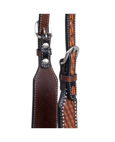 ONE EAR WESTERN BRIDLE WITH PREMIUM BASKET TOOLING