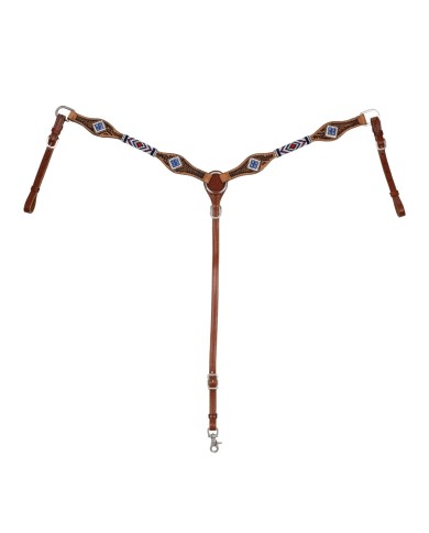 BREASTCOLLAR WITH BLUE DIAMOND DECORATIONS