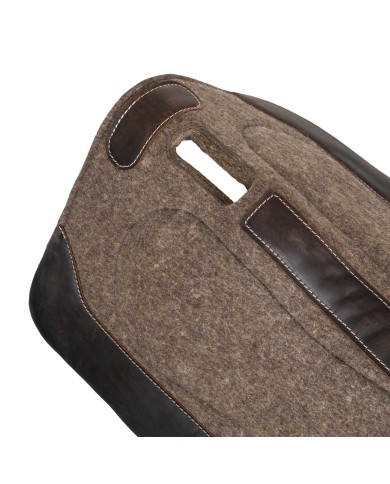 PURE WOOL FELT SADDLE PAD WITH GRAIN WEAR LEATHER REINFORCEMENTS 31X32
