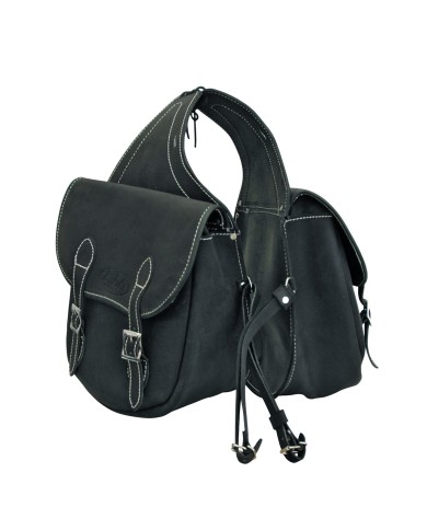 BISACCIA CUOIO SCAMOSCIATO 2 TASCHE