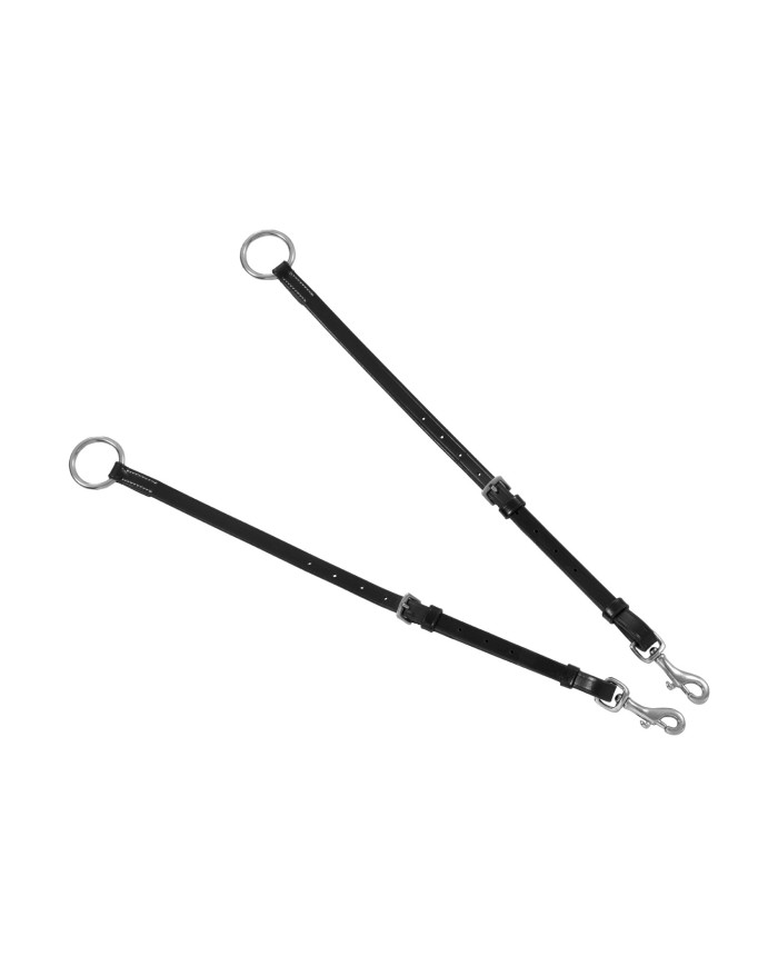 LEATHER BREASTPLATE WITH ELASTIC INSERTS & REMOVABLE MARTINGALE