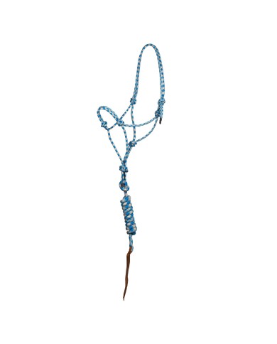 KNOTTED ROPE HALTER W/LEAD