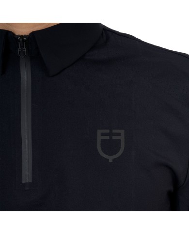 MEN S TRAINING RIDERTECHNOLOGY POLO SHIRT LS WITH ZIP
