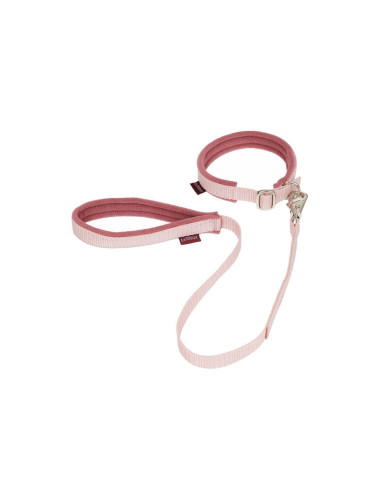 TOY PUPPY COLLAR & LEAD PINK QUARTZ