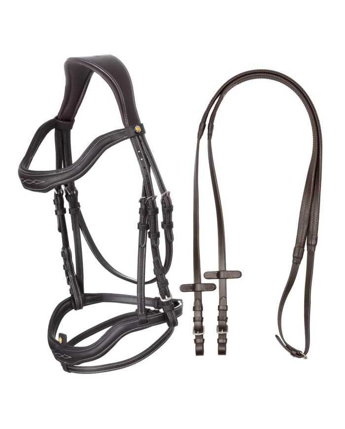 SOFT LEATHER FANCY STITCHED ENGLISH BRIDLE