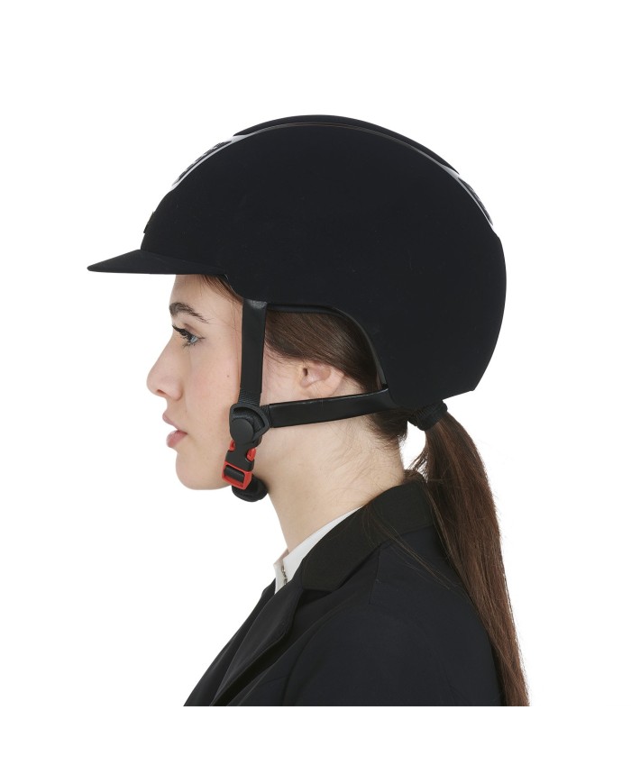 CASCO EQUESTRO MODELLO ECLIPSE PLAIN VELVET (3 PADDING)