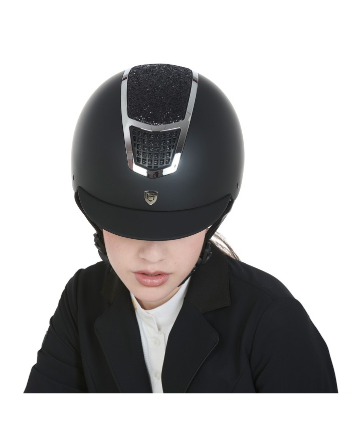 CASCO EQUESTRO MODELLO ECLIPSE STONE MAT ROWEL FITTING SPECIAL EDITION