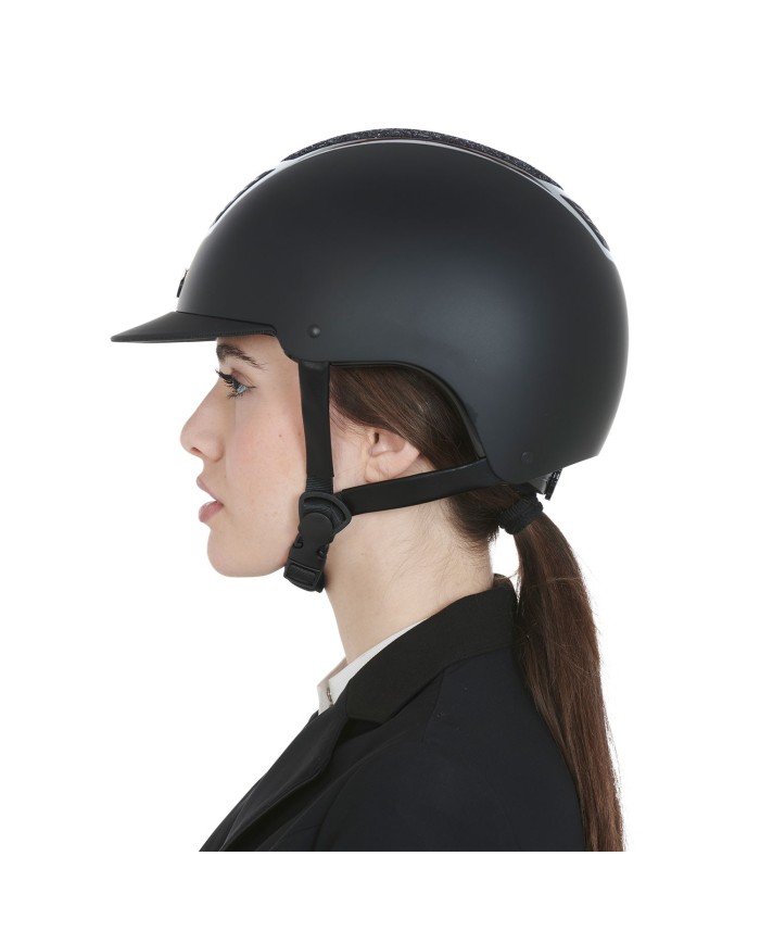 CASCO EQUESTRO MODELLO ECLIPSE STONE MAT ROWEL FITTING SPECIAL EDITION