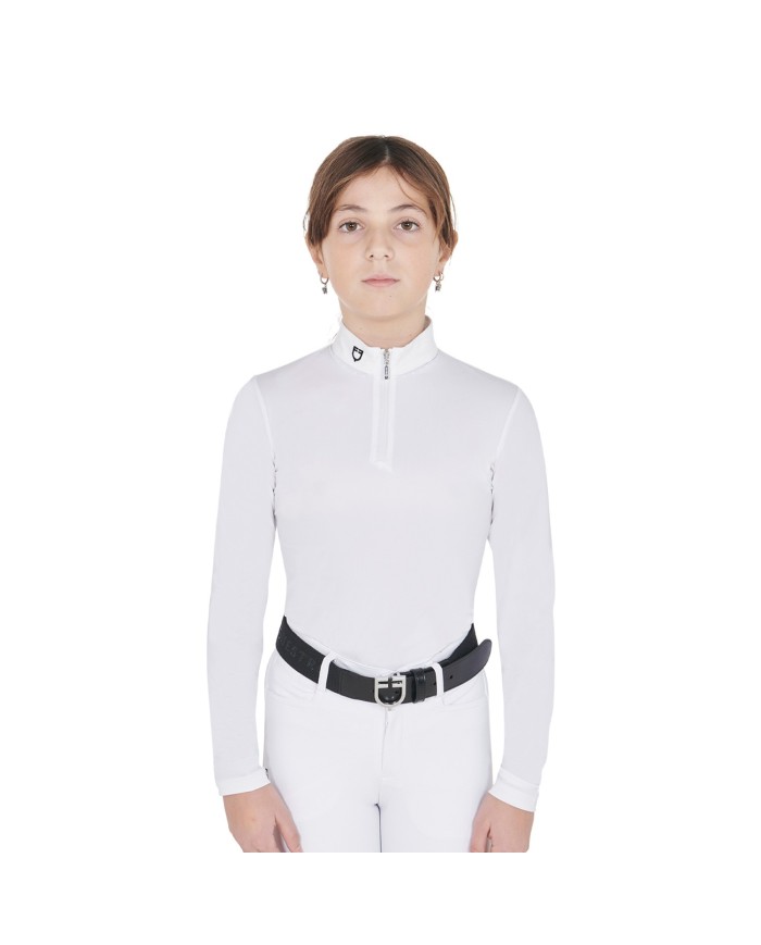POLO BAMBINA ZIP MANICA LUNGA MODELLO ANAHID