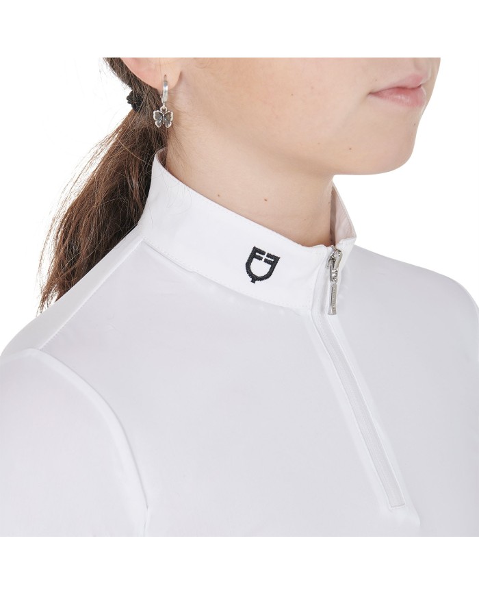 POLO BAMBINA ZIP MANICA LUNGA MODELLO ANAHID