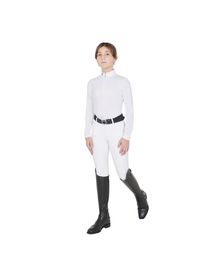 POLO BAMBINA ZIP MANICA LUNGA MODELLO ANAHID