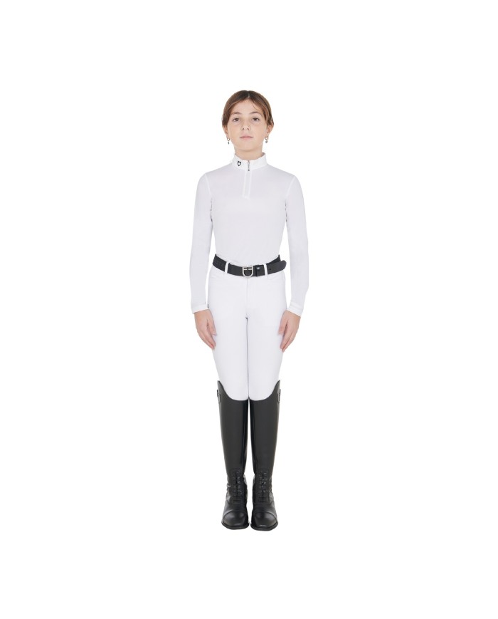 POLO BAMBINA ZIP MANICA LUNGA MODELLO ANAHID