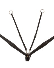LEATHER FANCY STITCHED BREASTPLATE WITH REMOVABLE MARTINGALE