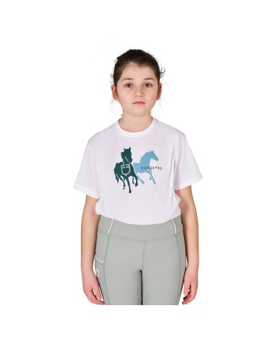 BOY S GLOSSY HORSES COTTON T-SHIRT