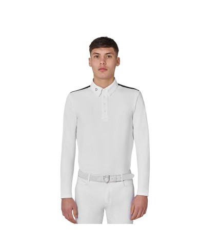 MEN S BASIC MESH INSERT COMPETITION POLO SHIRT LS BUTTONS