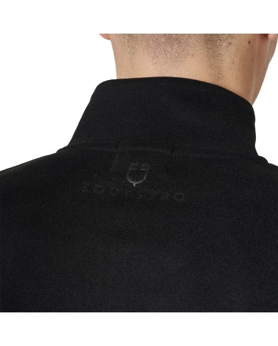 MEN S FLEECE PATCH POCKET HIGH NECK SWEATER W/HALF ZIP