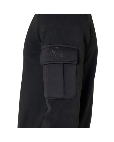 MEN S FLEECE PATCH POCKET HIGH NECK SWEATER W/HALF ZIP