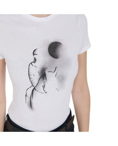 WOMEN S MOON RIDING COTTON T-SHIRT