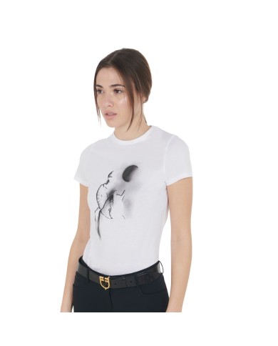 WOMEN S MOON RIDING COTTON T-SHIRT