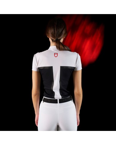 WOMEN S COMPETITION RIDERTECHNOLOGY POLO SHIRT SS WITH ZIP