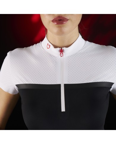 WOMEN S COMPETITION RIDERTECHNOLOGY POLO SHIRT SS WITH ZIP