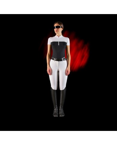 WOMEN S COMPETITION RIDERTECHNOLOGY POLO SHIRT SS WITH ZIP