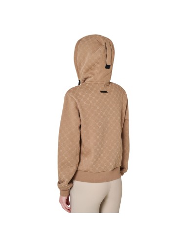 WOMEN S COTTON FLEECE MONOGRAM FULL ZIP HOODIE