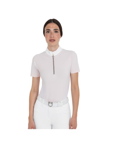 WOMEN S STONES TAPE COMPETITION POLO SHIRT SS ZIP
