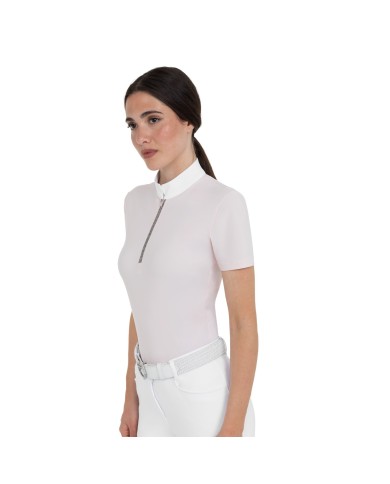 WOMEN S STONES TAPE COMPETITION POLO SHIRT SS ZIP