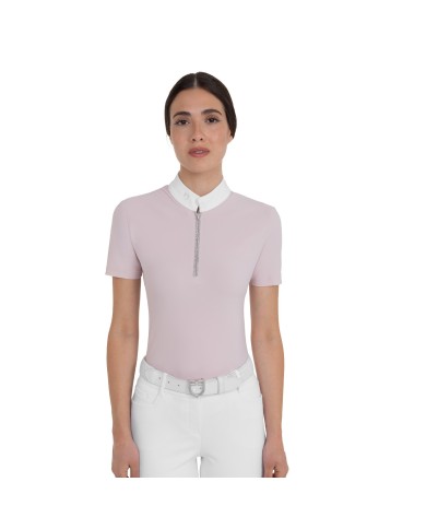 WOMEN S STONES TAPE COMPETITION POLO SHIRT SS ZIP